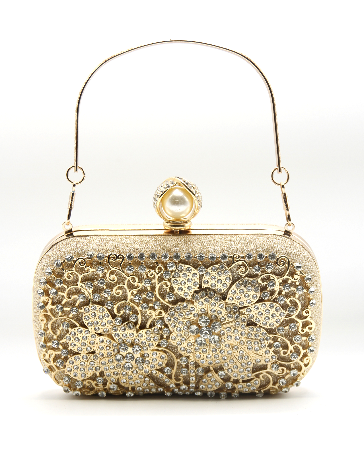 Gold sales bridal clutch