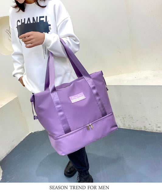Dark Purple Travel Duffel Bag for Men & Women 4039