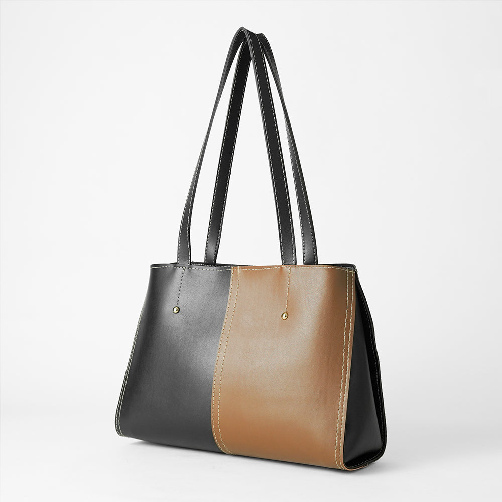 Black & Brown Ladies Tote Bag 583