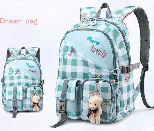 Green School Bag for Girls & Boys 4132 is a stylish and spacious backpack for school, travel, or everyday use. Made with high-quality materials and features plenty of compartments to keep all your essentials organized.