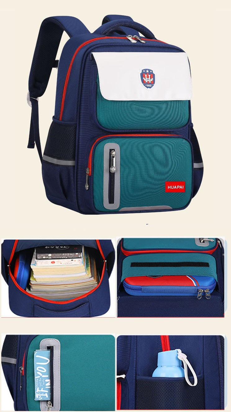 Blue & Green Student School Bag For Kids 4155