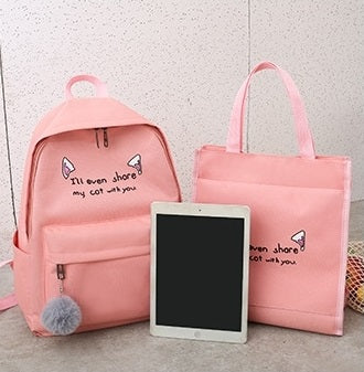 Pink Backpack 4 in 1 School Backpack for Girls 4167