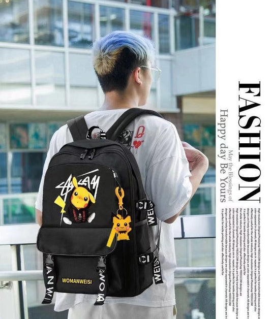 Black School Bag College backpack 4071