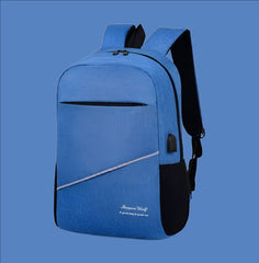 Blue Laptop Backpack For Men & Women Without USB Port 2003-1