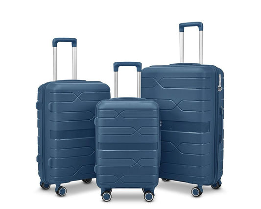 Blue Goby London Carry-On Luggage Suitcase 3Pcs Sets On Wheels Oxford Luggage 3007