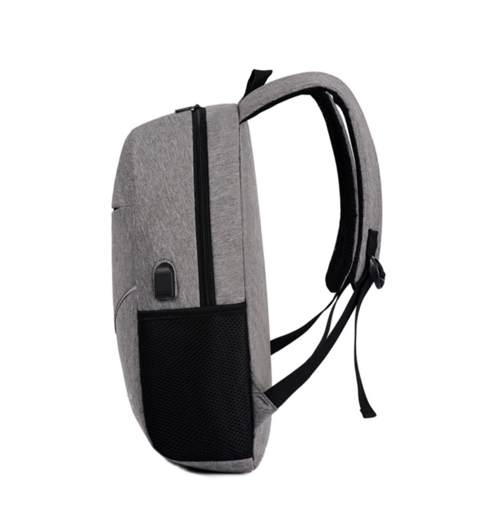 Grey Laptop Backpack For Men & Women Without USB Port – Galaxy Bags