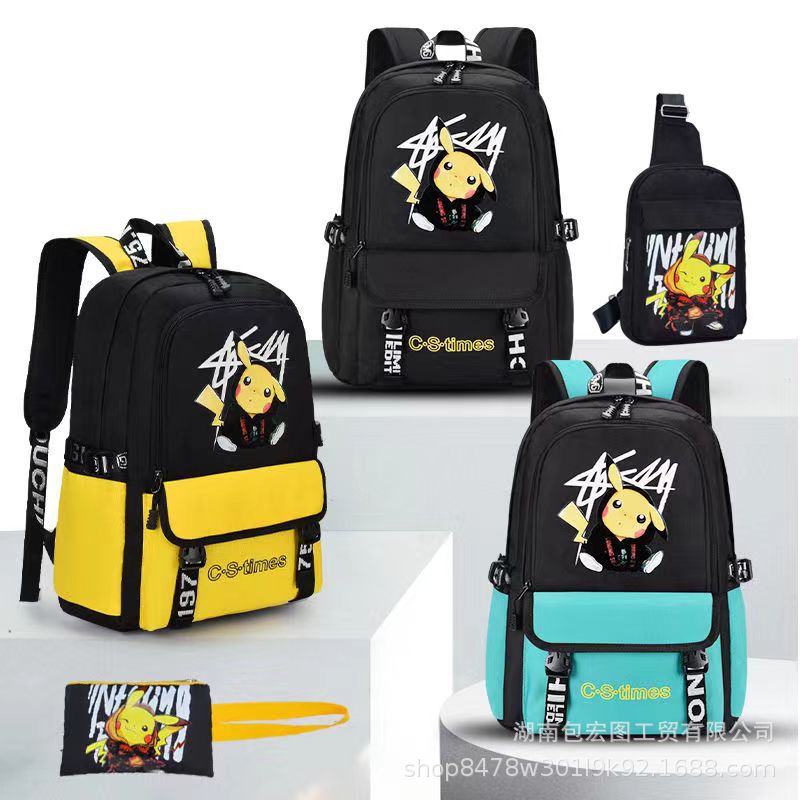 Blue School Bag College backpack 4071