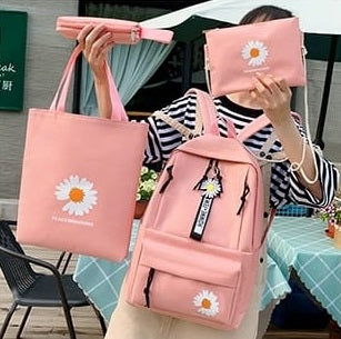 Pink Girls Backpack 4 in 1 School Backpack for Girls 4235