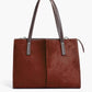 Brown Velvet Ladies Tote Bag 561