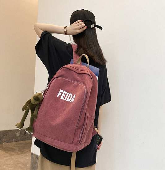 RED Girls college backpack 4207