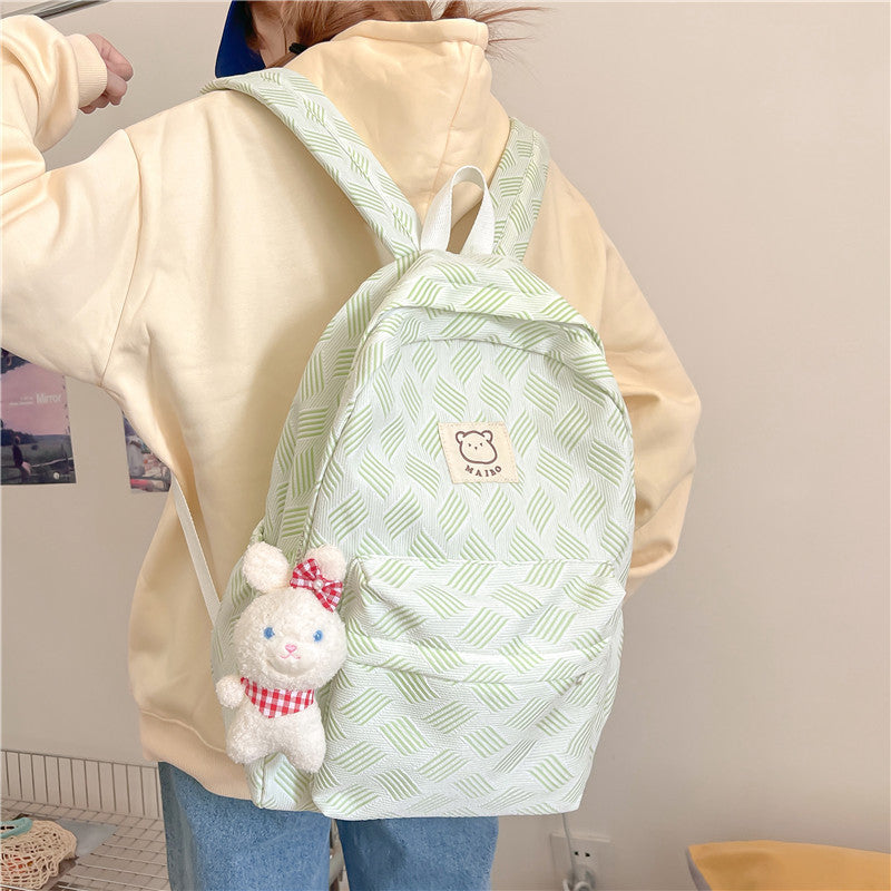 Green Girls college backpack 4208
