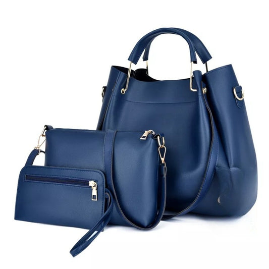 Blue ladies 3 in 1 Tote Bag 8850-3