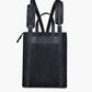Black Valvet &  Leather Backpacks For women-Chic Zipper Closure Backpack 557-2