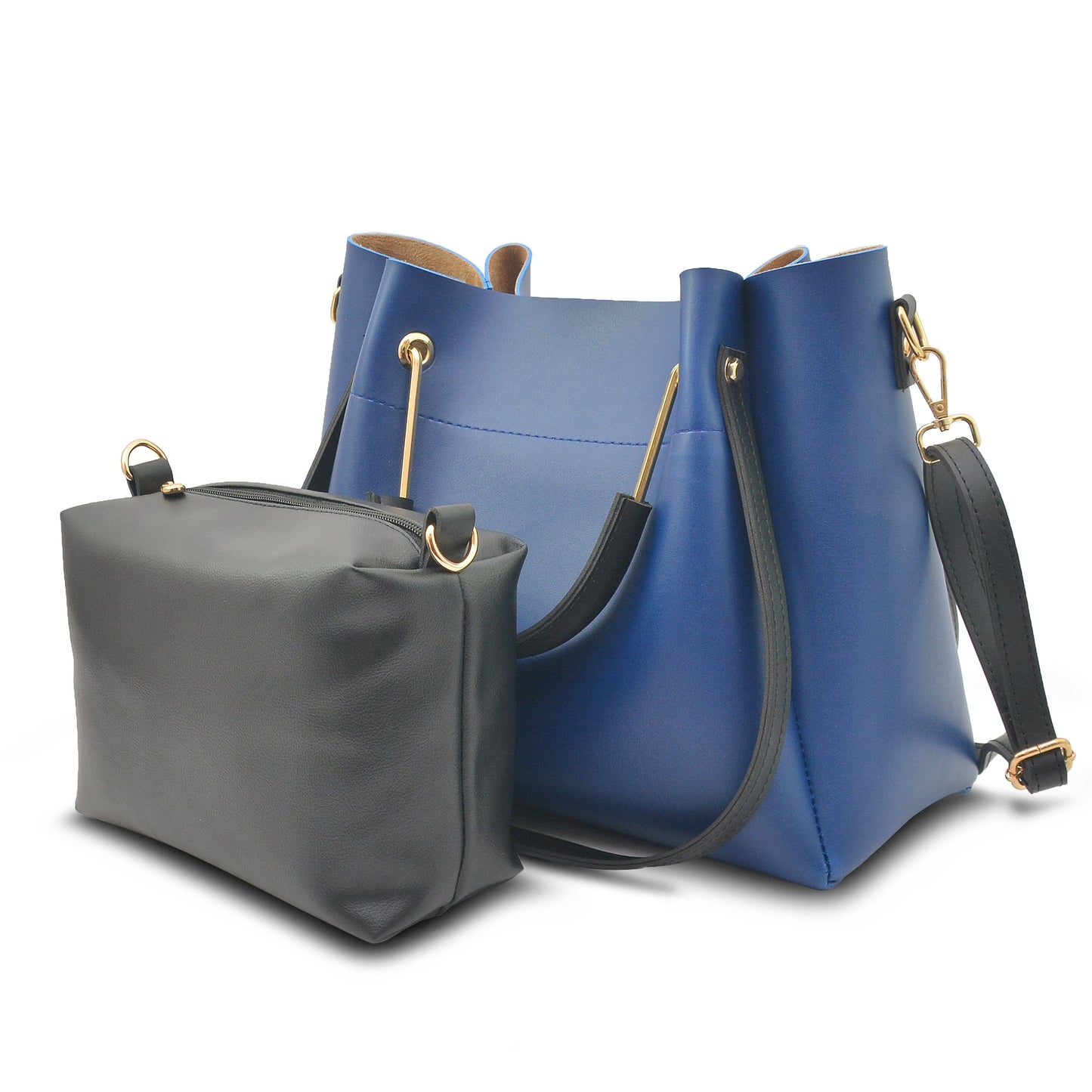 Blue 2 in 1 Ladies Tote Bag 8850-2