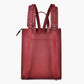 Red Women Leather Backpacks For women-Chic Zipper Closure Backpack 557-2