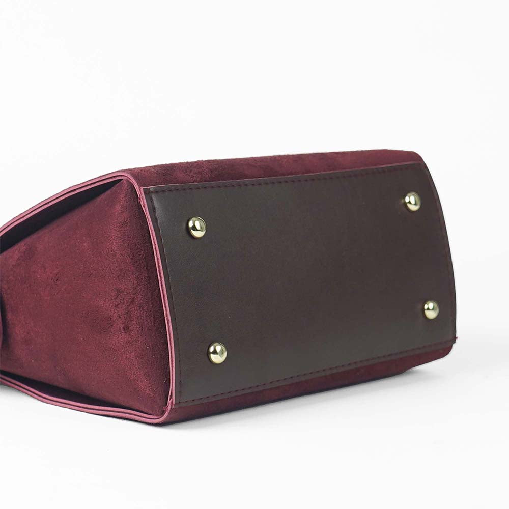 Maroon valvet Handbag For Girls 609