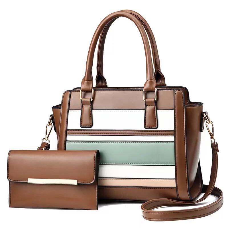 2 in 1 Brown Girls Handbag 8853-8