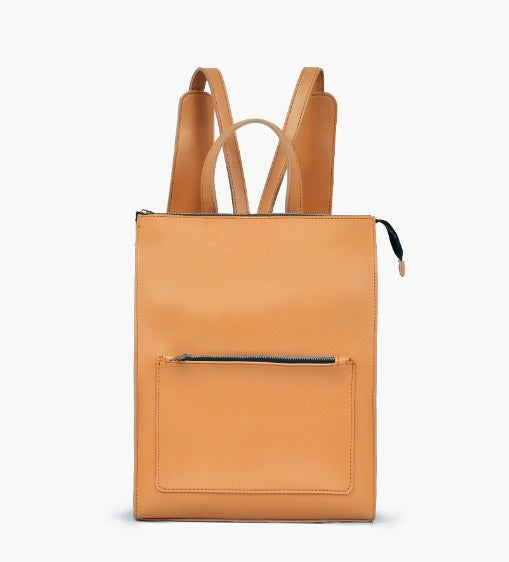 Yellow  Women Leather Backpacks 557-2