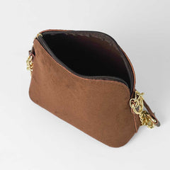 Brown valvet  Handbag For Girls 608