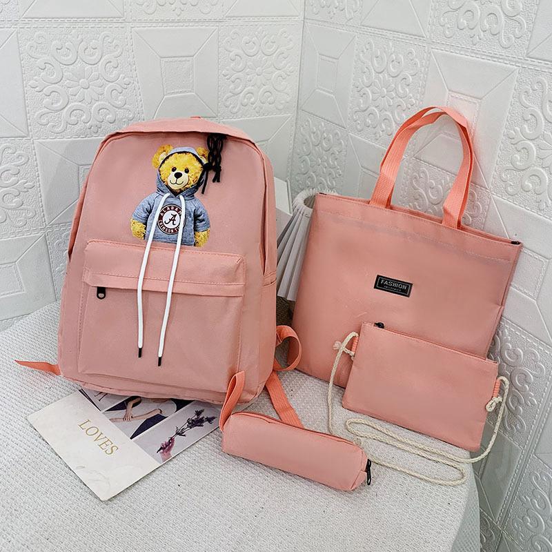 pink Girls Backpack 4 in 1 School Backpack for Girls 4211