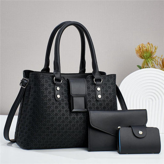 Black 3 in 1  Girls Handbag 0082