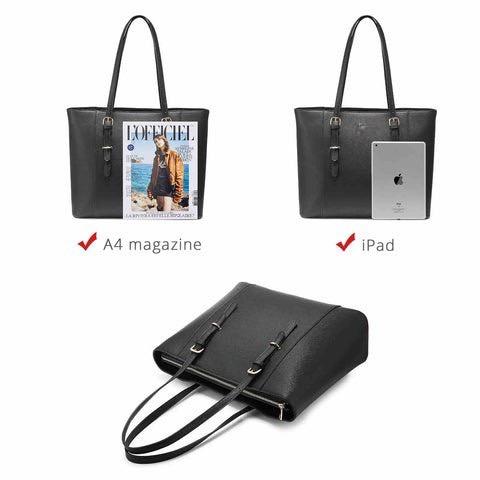 BLACK Laptop Handbag | Tote Bags | Laptop Briefcase | Laptop Bag 15.6-inch 107