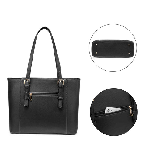 BLACK Laptop Handbag | Tote Bags | Laptop Briefcase | Laptop Bag 15.6-inch 107