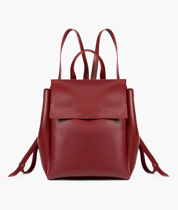 Maroon Women Leather Backpacks 557 Galaxy Bags
