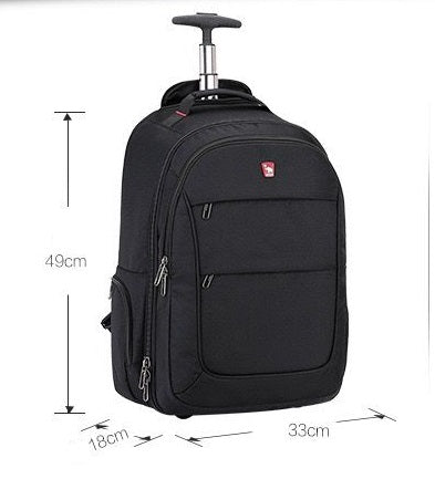 Black Protege Rolling Backpack Trolly Bag Waterproof 4230