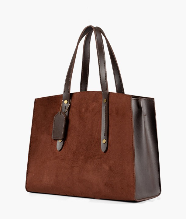 Brown Velvet Handbag For Girls 598