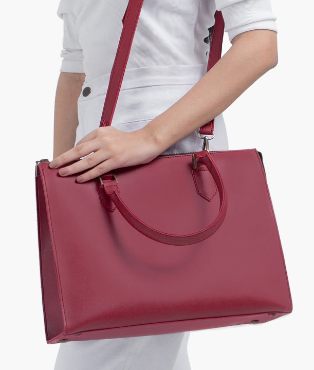 Maroon Handbag For Women with model