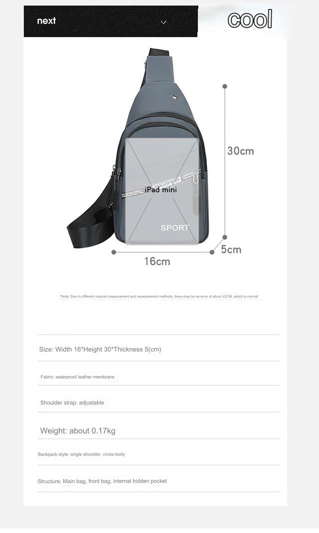 Grey Messenger Bags Sports Bag Gym Bag  4172