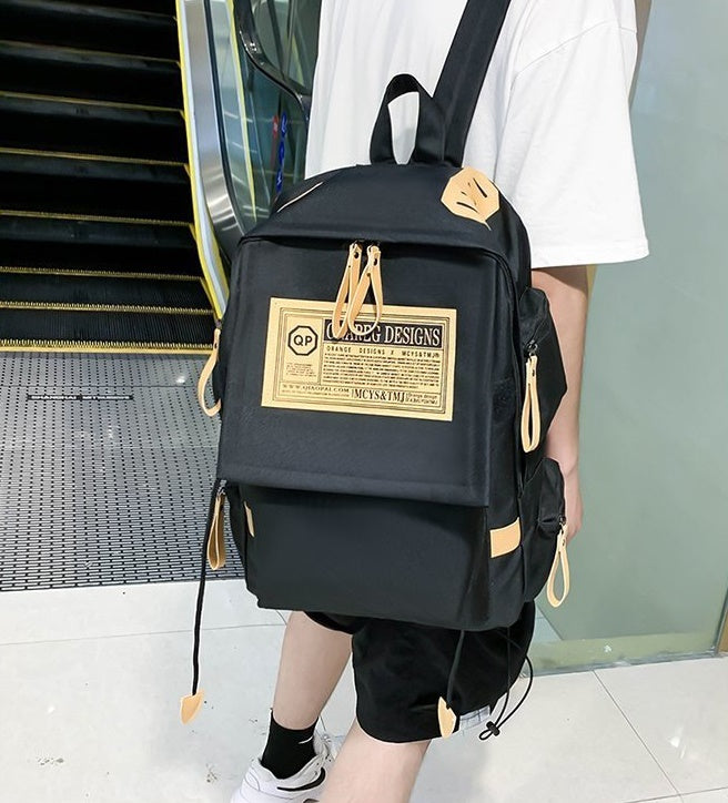 Black Korean school bag 4164