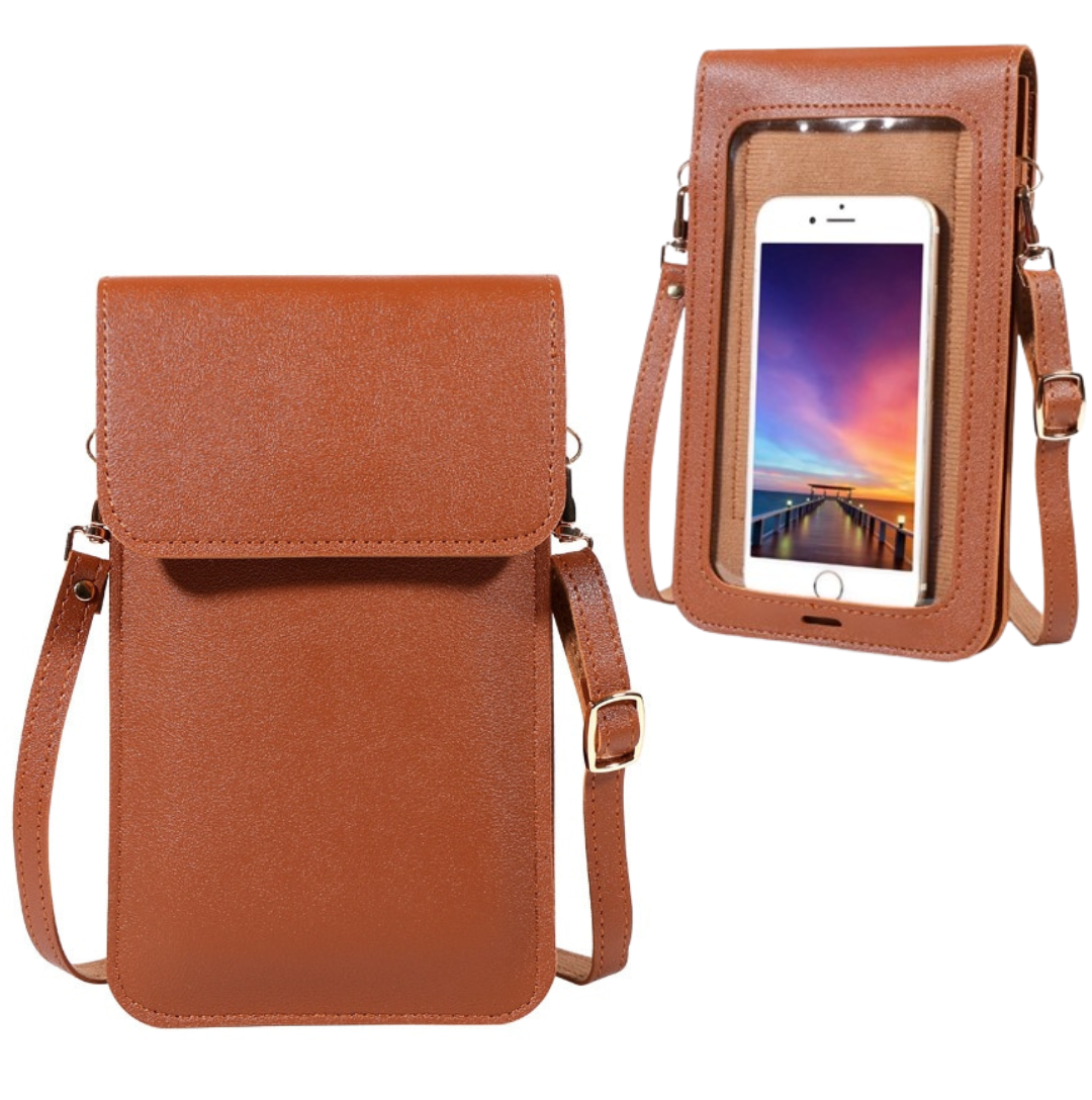 Touch Screen Ladies Cell Phone Wallet PU Leather 