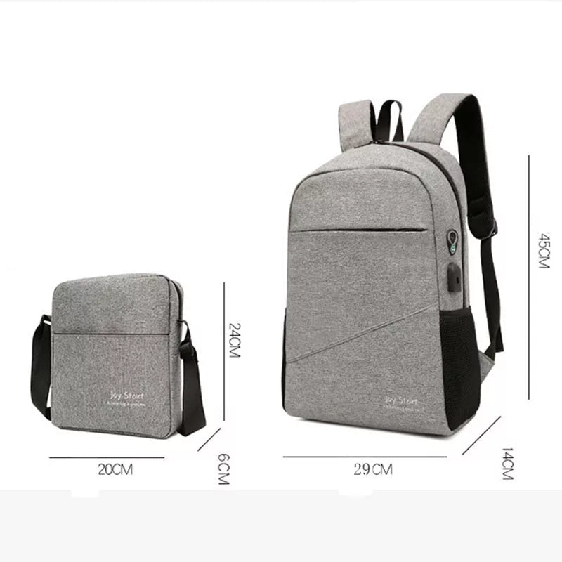 Black 3 in 1 Laptop Backpack For Men & Women Without USB Port 2003